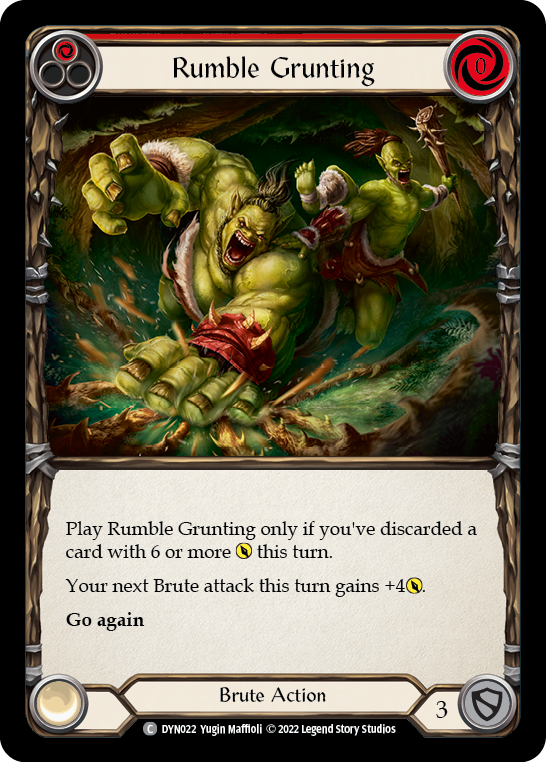 Rumble Grunting (Red) [DYN022] (Dynasty)  Rainbow Foil | Good Games North