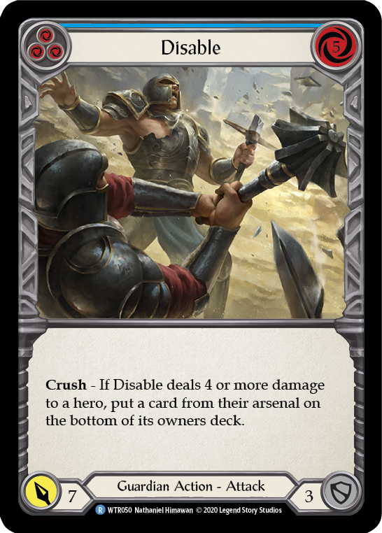 Disable (Blue) [U-WTR050] (Welcome to Rathe Unlimited)  Unlimited Rainbow Foil | Good Games North