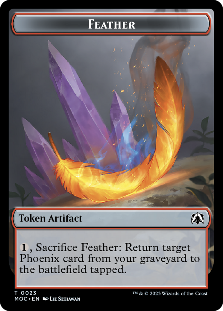 Feather // Servo Double-Sided Token [March of the Machine Commander Tokens] | Good Games North