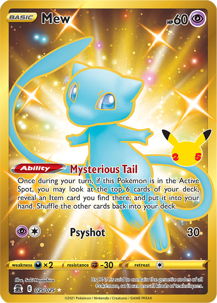 Mew (025/025) (Gold) [Celebrations: 25th Anniversary] | Good Games North
