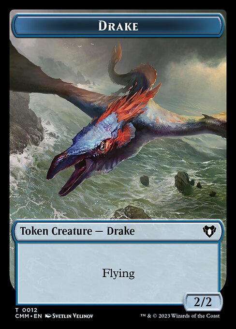 Spirit (0010) // Drake Double-Sided Token [Commander Masters Tokens] | Good Games North