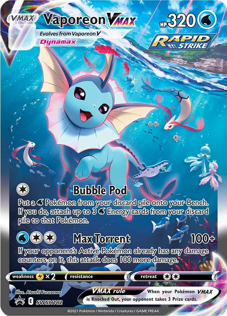 Vaporeon VMAX (SWSH182) [Sword & Shield: Black Star Promos] | Good Games North
