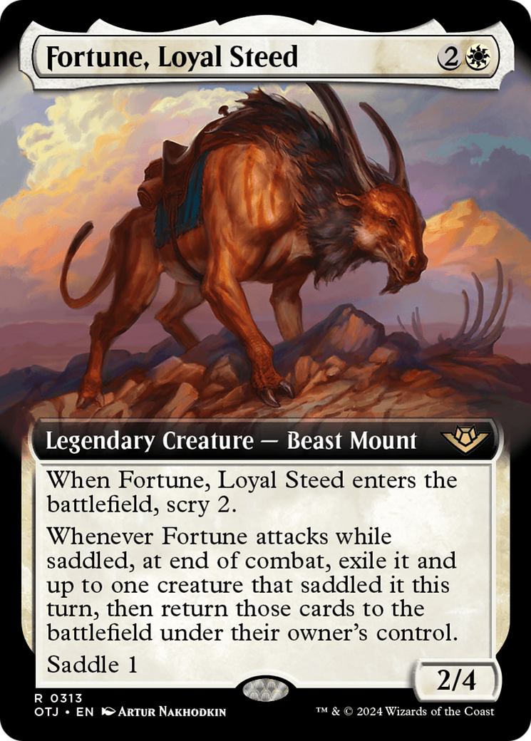 Fortune, Loyal Steed (Extended Art) [Outlaws of Thunder Junction] | Good Games North