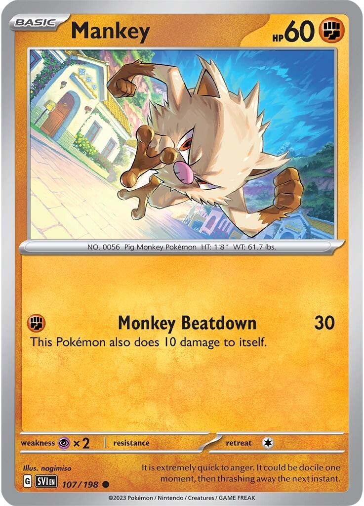 Mankey (107/198) [Scarlet & Violet: Base Set] | Good Games North
