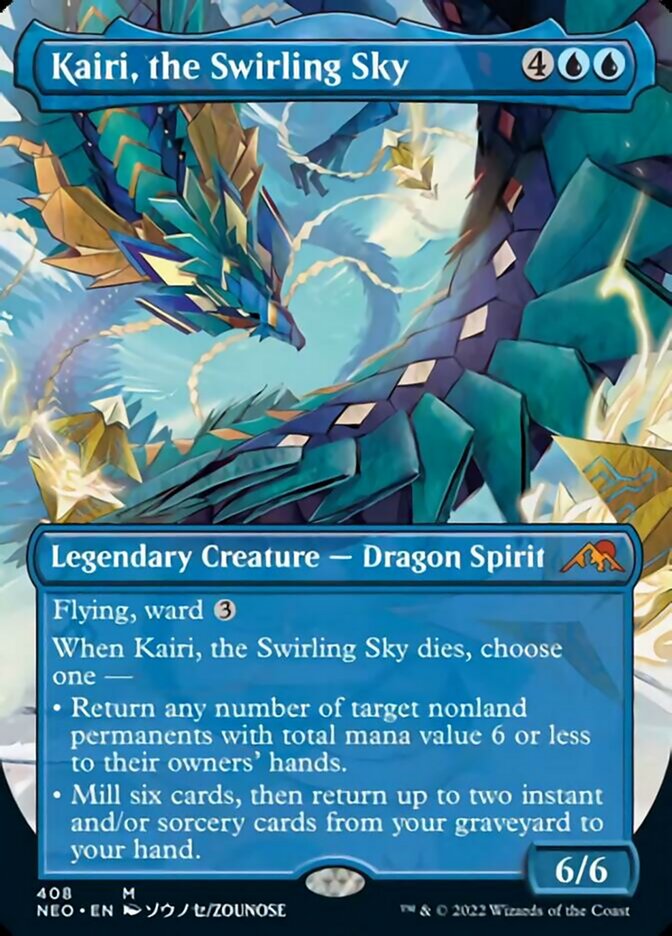 Kairi, the Swirling Sky (Borderless Alternate Art) [Kamigawa: Neon Dynasty] | Good Games North