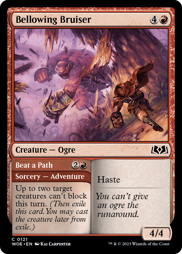 Bellowing Bruiser // Beat a Path [Wilds of Eldraine] | Good Games North