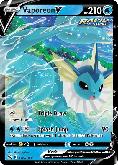 Vaporeon V (SWSH150) [Sword & Shield: Black Star Promos] | Good Games North