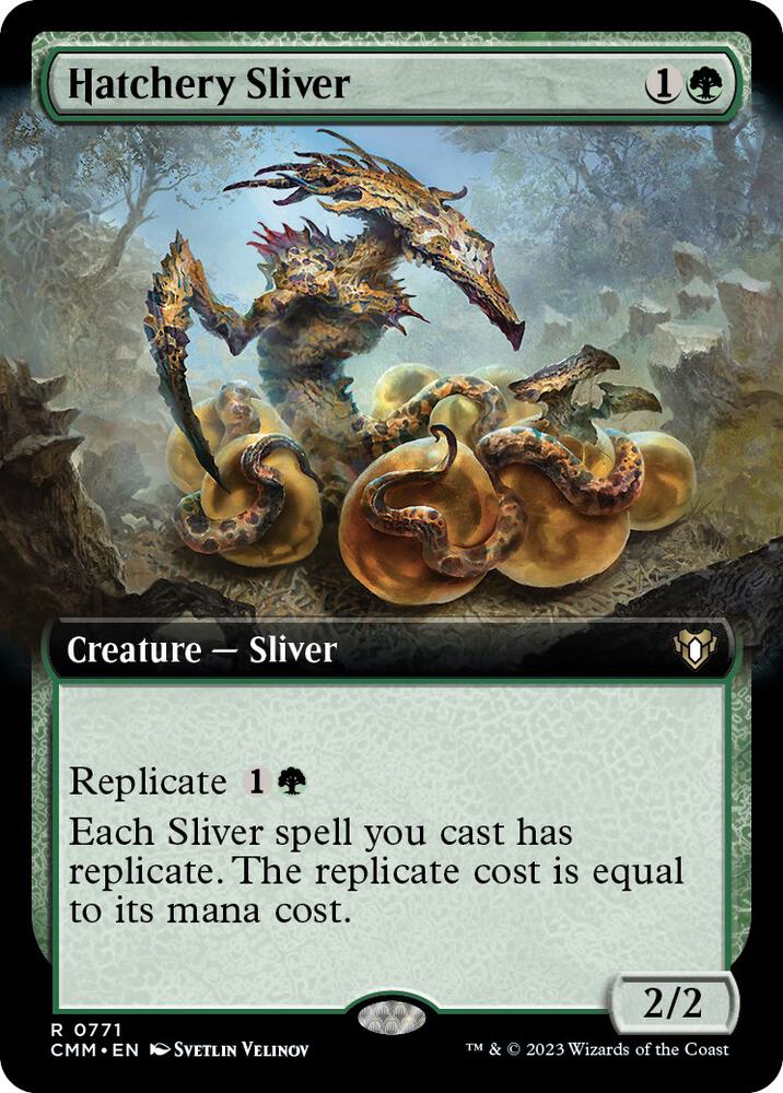 Hatchery Sliver Extended Art (Commander Masters)  - Foil | Good Games North