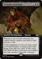 Demonic Covenant (Extended Art) [Duskmourn: House of Horror Commander] | Good Games North