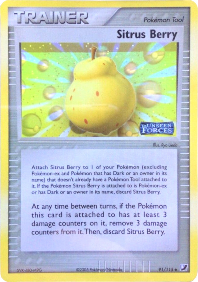 Sitrus Berry (91/115) (Stamped) [EX: Unseen Forces] | Good Games North