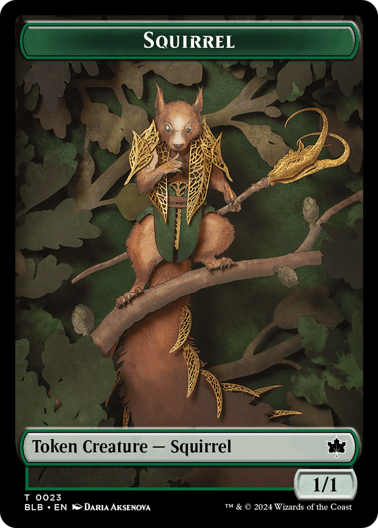 Squirrel // Starscape Cleric Double-Sided Token [Bloomburrow Tokens] | Good Games North