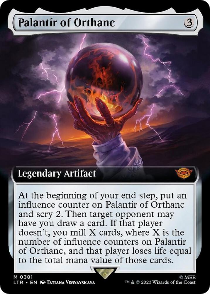 Palantír of Orthanc 381 (Universes Beyond: The Lord of the Rings: Tales of Middle-earth)  - Extended Art | Good Games North