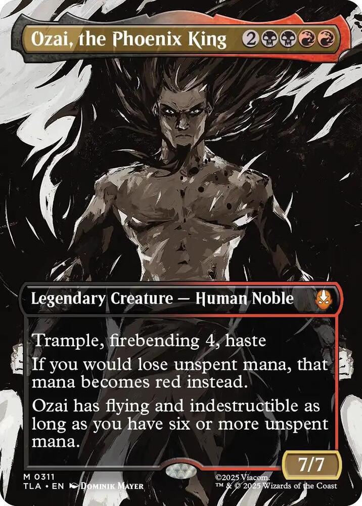 Ozai the Phoenix King 0311 Borderless (Avatar: The Last Airbender)  - Foil | Good Games North