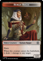 Human Rogue // Plot Double-Sided Token [Outlaws of Thunder Junction: Breaking News Tokens] | Good Games North