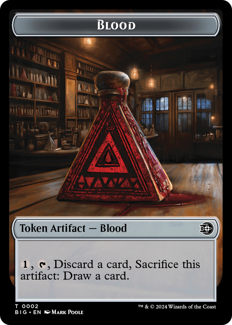Treasure // Blood Double-Sided Token [Outlaws of Thunder Junction Tokens] | Good Games North