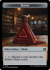 Treasure // Blood Double-Sided Token [Outlaws of Thunder Junction Tokens] | Good Games North