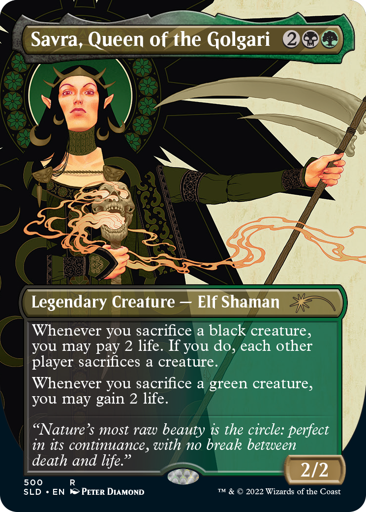 Savra, Queen of the Golgari (Borderless) [Secret Lair Drop Series] | Good Games North