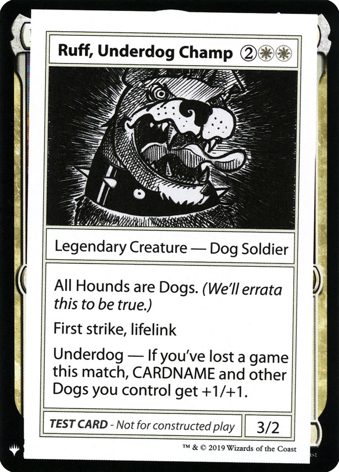 Ruff, Underdog Champ [Mystery Booster Playtest Cards] | Good Games North