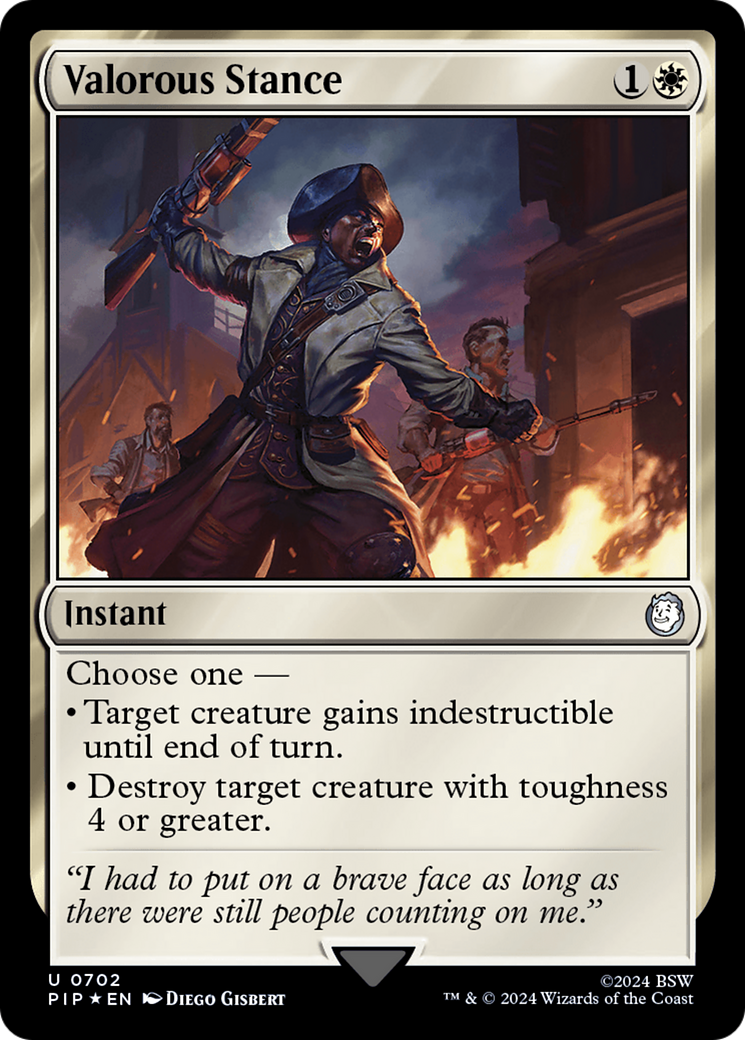 Valorous Stance (Surge Foil) [Fallout] | Good Games North
