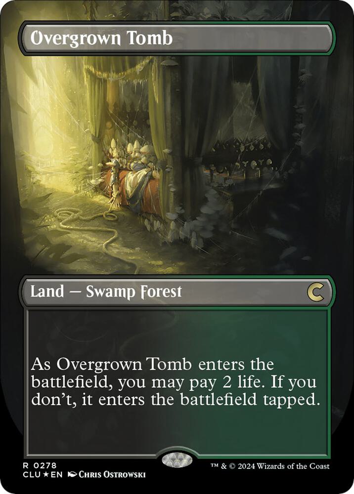 Overgrown Tomb Borderless (Ravnica: Clue Edition)  - Foil | Good Games North