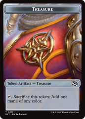 Dinosaur Dragon // Treasure Double-Sided Token [Aetherdrift Tokens] | Good Games North