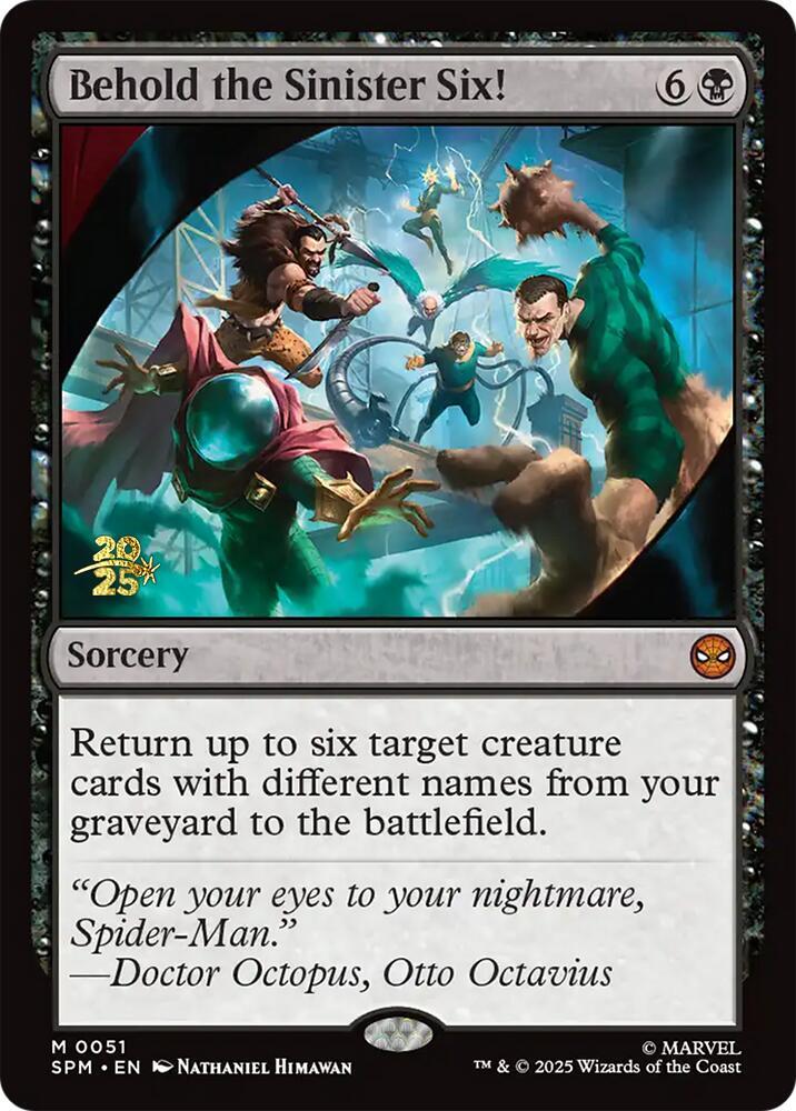 Behold the Sinister Six 51s/73 (Prerelease Cards)  - Foil | Good Games North