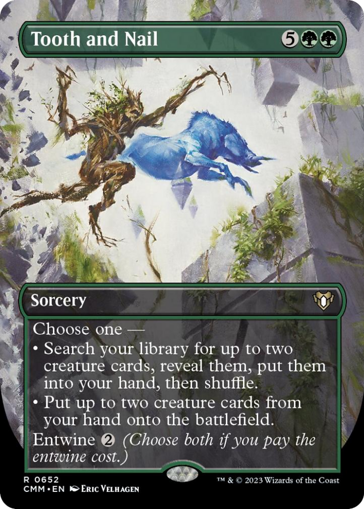Tooth and Nail (Borderless Alternate Art) [Commander Masters] | Good Games North