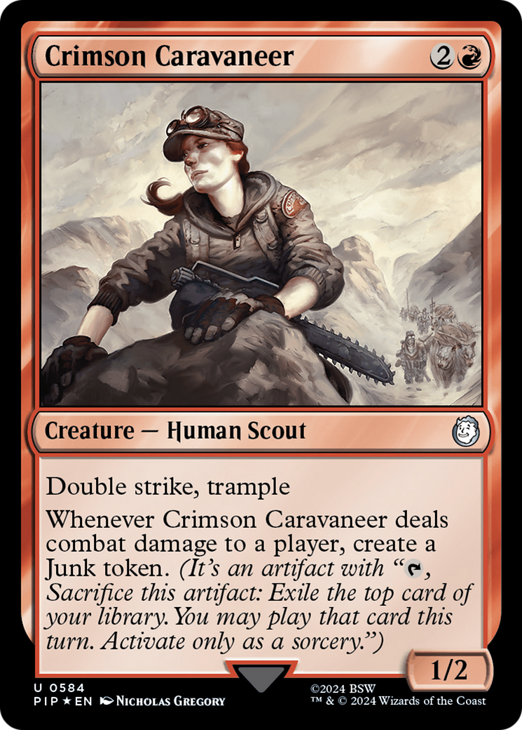 Crimson Caravaneer (Surge Foil) [Fallout] | Good Games North