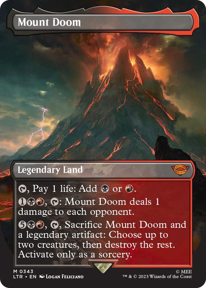 Mount Doom Borderless (Universes Beyond: The Lord of the Rings: Tales of Middle-earth)  - Foil | Good Games North