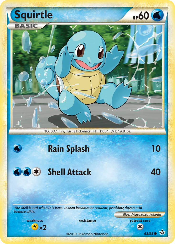Squirtle (63/95) [HeartGold & SoulSilver: Unleashed] | Good Games North