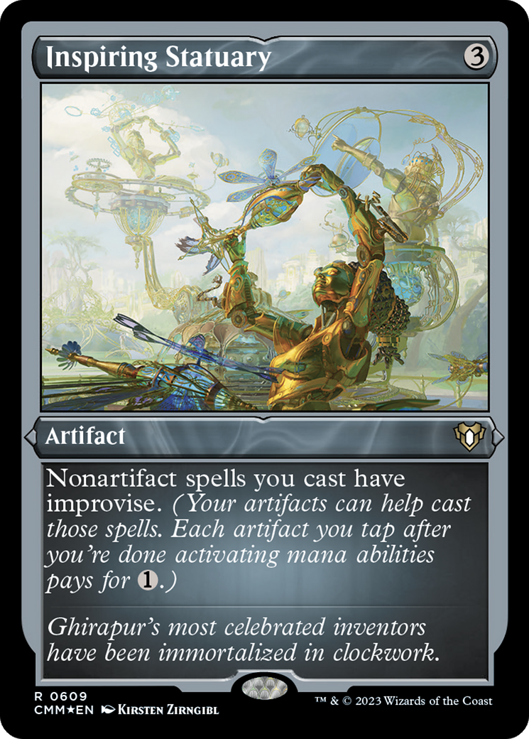 Inspiring Statuary (Foil Etched) [Commander Masters] | Good Games North