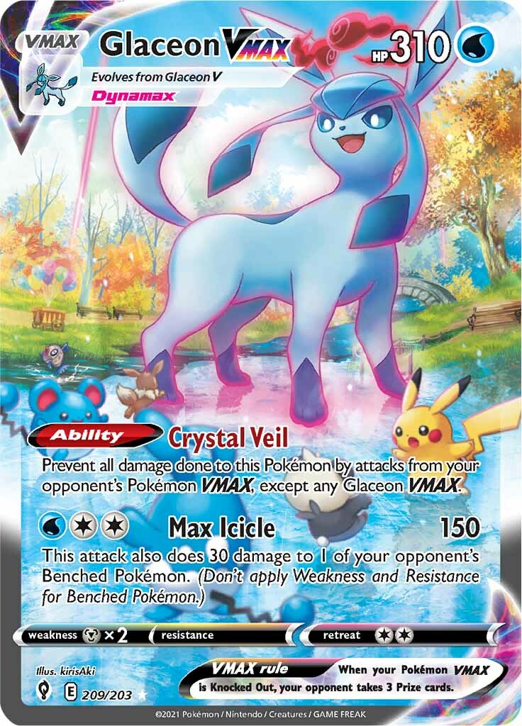 Glaceon VMAX (209/203) [Sword & Shield: Evolving Skies] | Good Games North