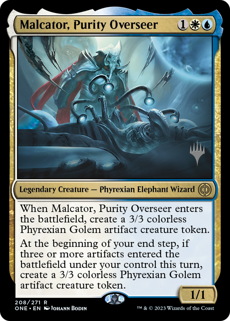 Malcator, Purity Overseer (Promo Pack) [Phyrexia: All Will Be One Promos] | Good Games North