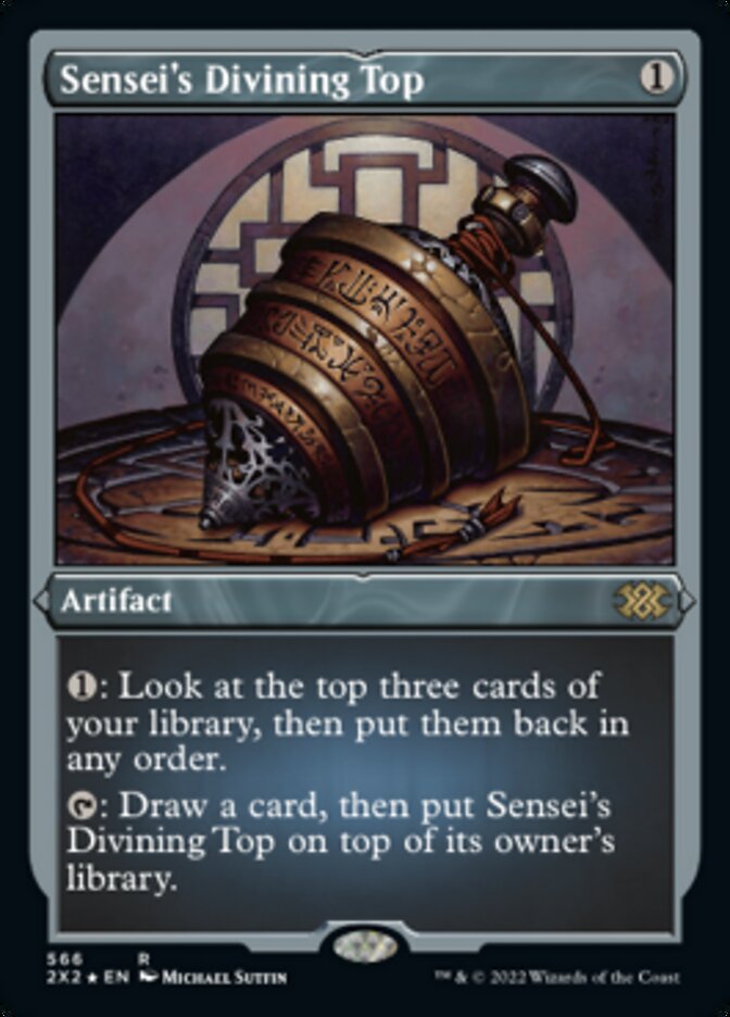 Sensei's Divining Top (Foil Etched) [Double Masters 2022] | Good Games North