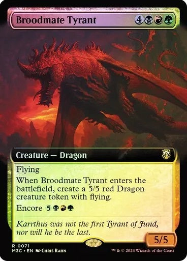 Broodmate Tyrant (Extended Art) (Ripple Foil) [Modern Horizons 3 Commander] | Good Games North
