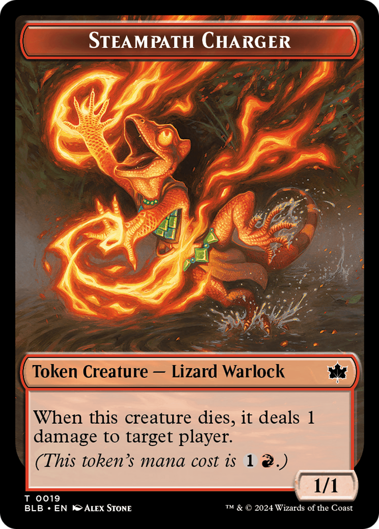 Treasure // Steampath Charger Double-Sided Token [Bloomburrow Tokens] | Good Games North