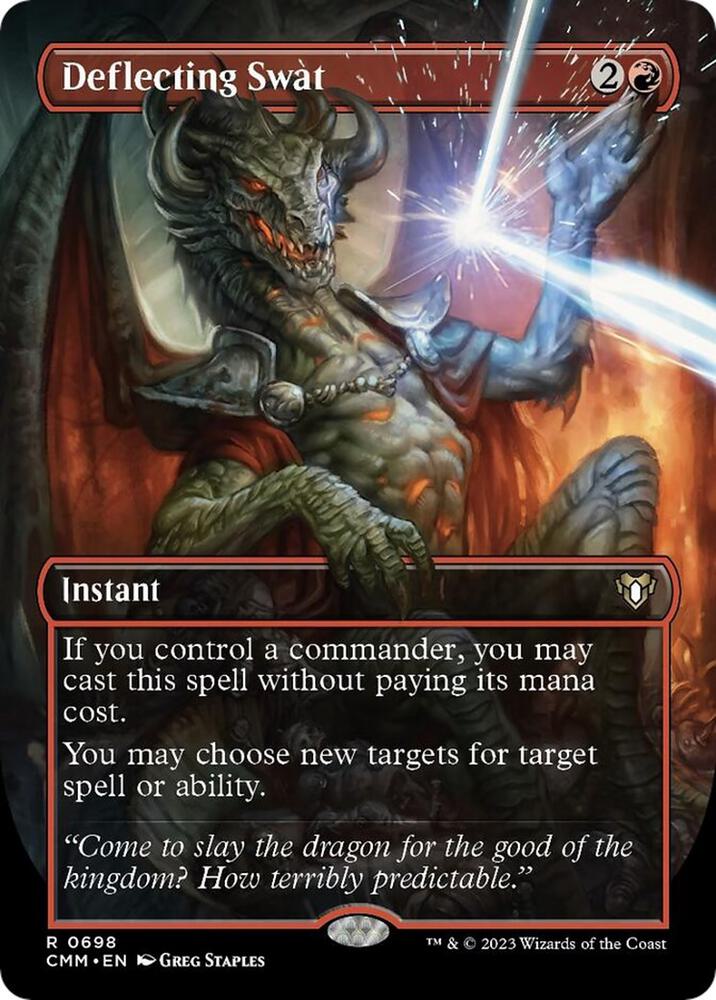 Deflecting Swat 698/451 (Commander Masters)  - Borderless Foil | Good Games North
