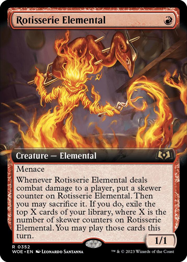 Rotisserie Elemental Extended Art 352 (Wilds of Eldraine)  | Good Games North