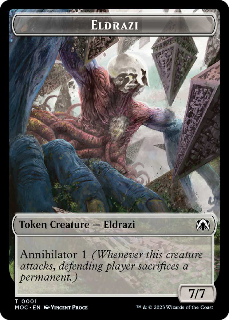 Eldrazi // Angel (4) Double-Sided Token [March of the Machine Commander Tokens] | Good Games North