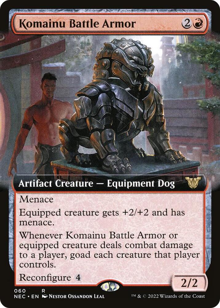 Komainu Battle Armor 60/38 (Commander: Kamigawa: Neon Dynasty)  - Extended Art | Good Games North