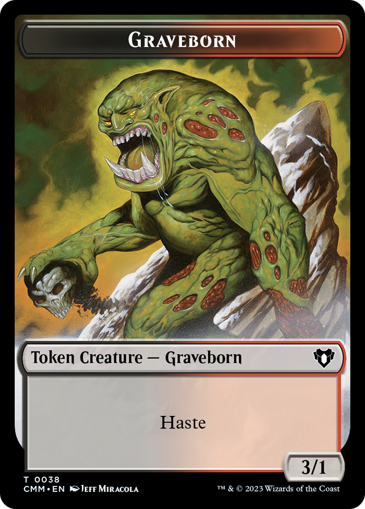 Spirit (0010) // Graveborn Double-Sided Token [Commander Masters Tokens] | Good Games North