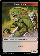 Spirit (0010) // Graveborn Double-Sided Token [Commander Masters Tokens] | Good Games North