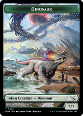 Soldier // Dinosaur Double-Sided Token [March of the Machine Tokens] | Good Games North