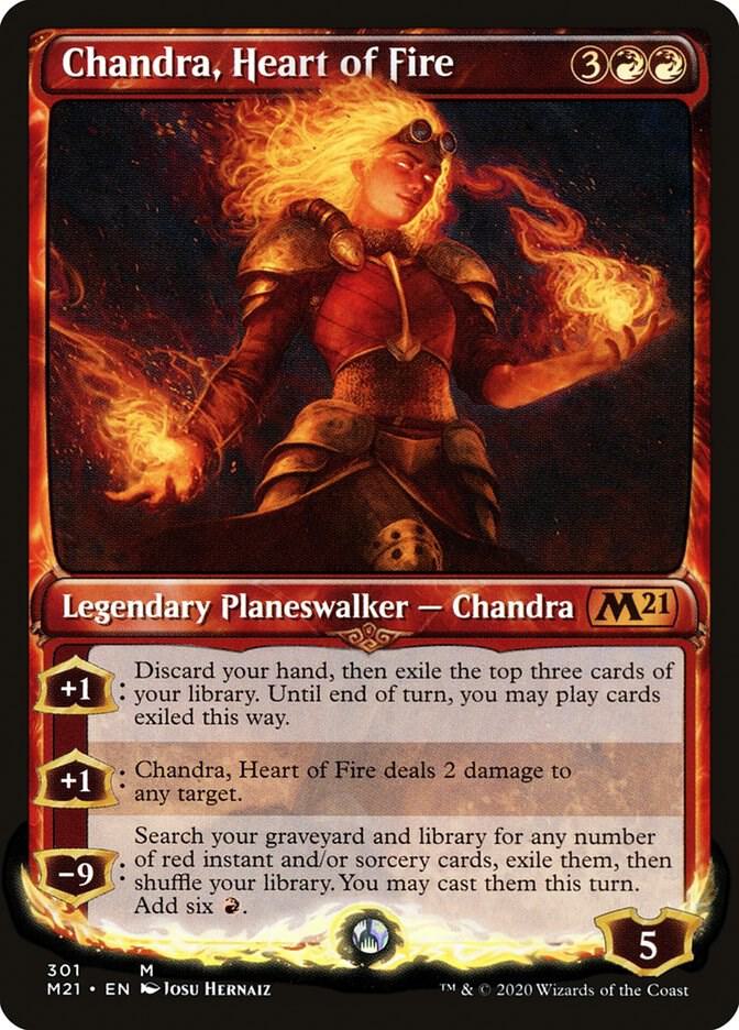 Chandra Heart of Fire Showcase (Core Set 2021)  - Foil | Good Games North