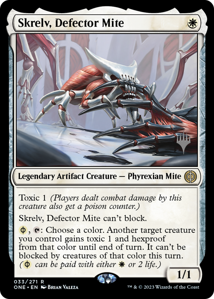 Skrelv, Defector Mite (Promo Pack) [Phyrexia: All Will Be One Promos] | Good Games North