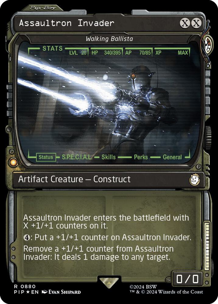 Assaultron Invader Walking Ballista Showcase Surge Foil (Universes Beyond: Fallout)  - Foil | Good Games North