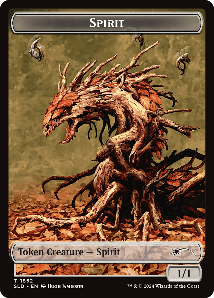 Spirit (SLD) // Shapeshifter (KHM) Double-Sided Token [Secret Lair: From Cute to Brute Tokens] | Good Games North