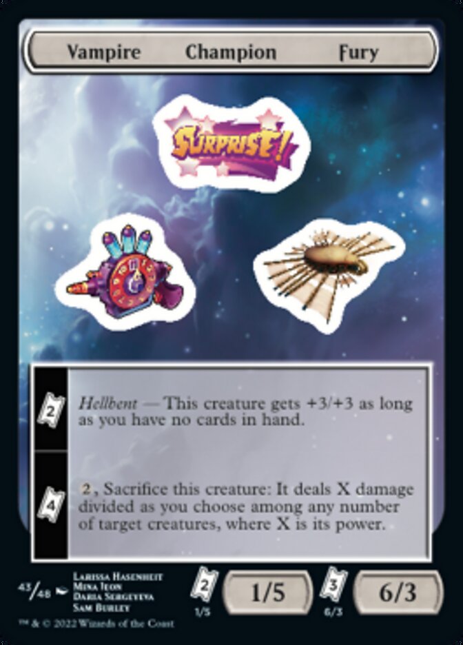 Vampire Champion Fury [Unfinity Stickers] | Good Games North