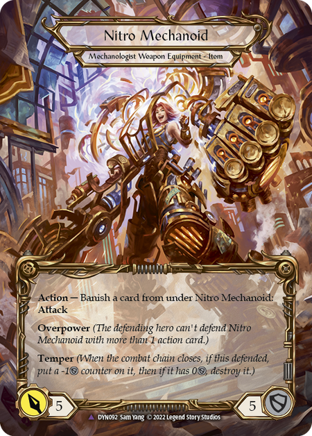 Construct Nitro Mechanoid // Nitro Mechanoid (Marvel) [DYN092] (Dynasty)  Cold Foil | Good Games North
