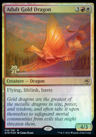Adult Gold Dragon [Dungeons & Dragons: Adventures in the Forgotten Realms Prerelease Promos] | Good Games North